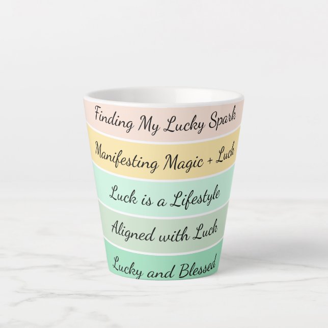 Taza De Café Latte Modern St. Patrick’s Day Gradient (Anverso)
