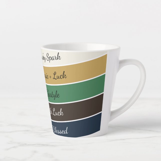 Taza De Café Latte Modern St. Patrick’s Day Gradient (Derecha)