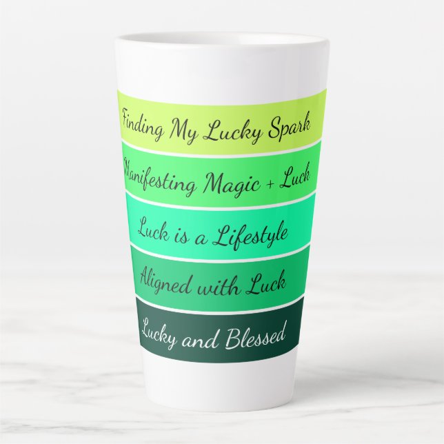 Taza De Café Latte Modern St. Patrick’s Day Gradient  (Anverso)