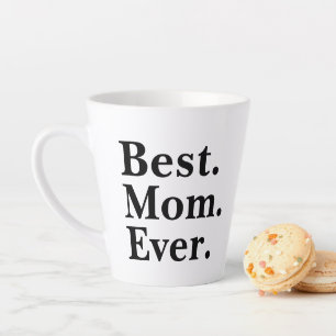 Taza De Café Latte Moderna mejor mamá jamás tipografía Mimimal modern