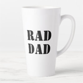 Taza De Café Latte Moderna tipografía moderna de Rad Dad