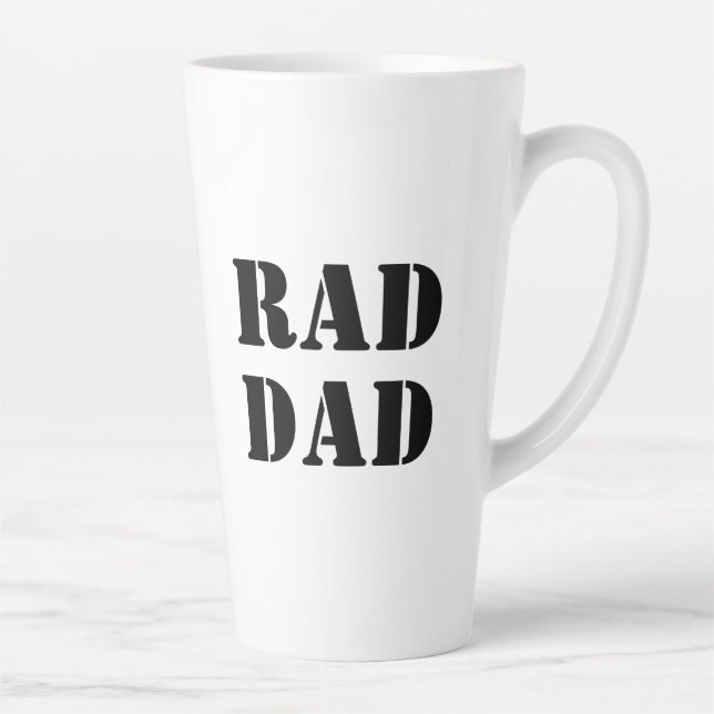 Taza De Café Latte Moderna tipografía moderna de Rad Dad (Derecha)