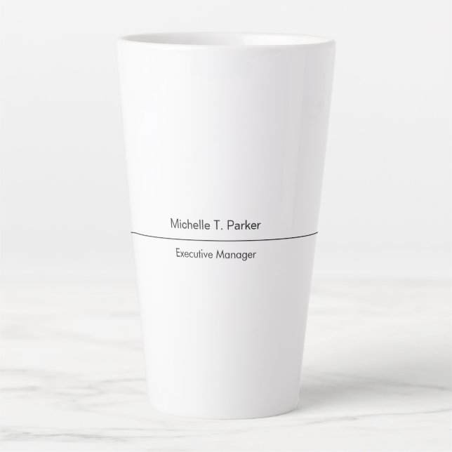 Taza De Café Latte Modernidad elegante y sobria (Anverso)