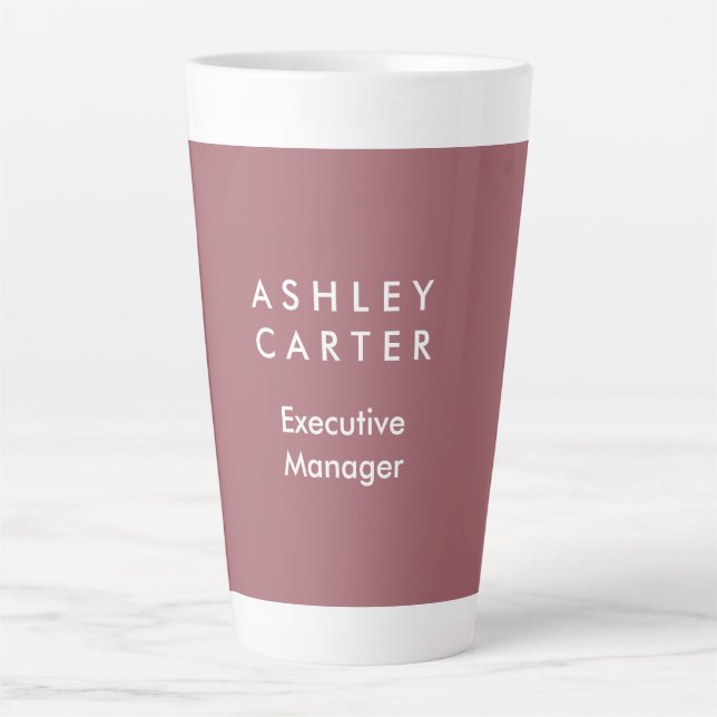 Taza De Café Latte Modernidad elegante y sobria (Anverso)