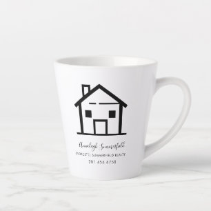 Taza De Café Latte Moderno agente inmobiliario Business Swag Personal