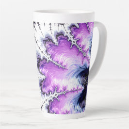 Taza De Café Latte Moderno degradado colorido arte fractal