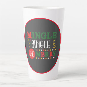 Taza De Café Latte Moderno Mingle & Jingle Navideño