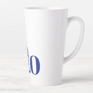 Taza De Café Latte Moderno Minimal El CEO Azul