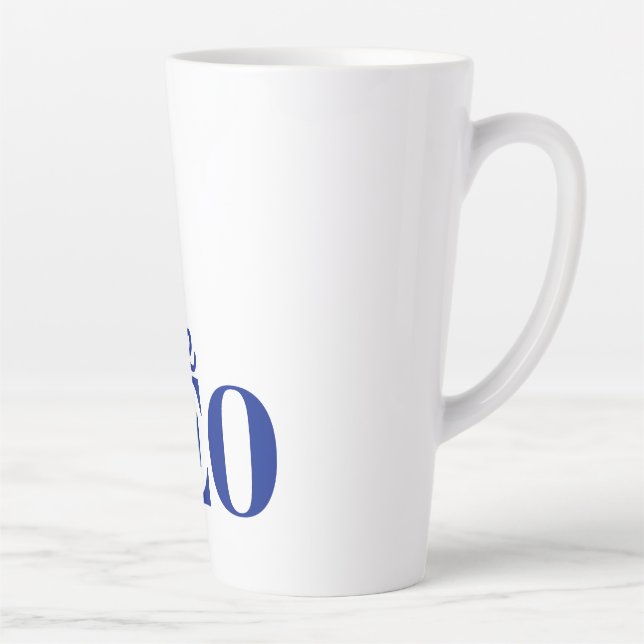 Taza De Café Latte Moderno Minimal El CEO Azul (Derecha)