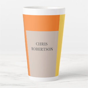 Taza De Café Latte Moderno minimalista Llave su nombre