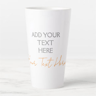 Taza De Café Latte Moderno Minimalista Plano Personalizado Agregar Te