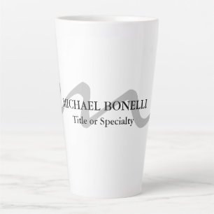 Taza De Café Latte Moderno monograma profesional inicial
