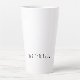 Taza De Café Latte Moderno y profesional Elegante Nombre