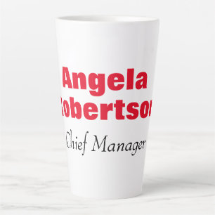 Taza De Café Latte Moderno y simple simple minimalista nombre de añad