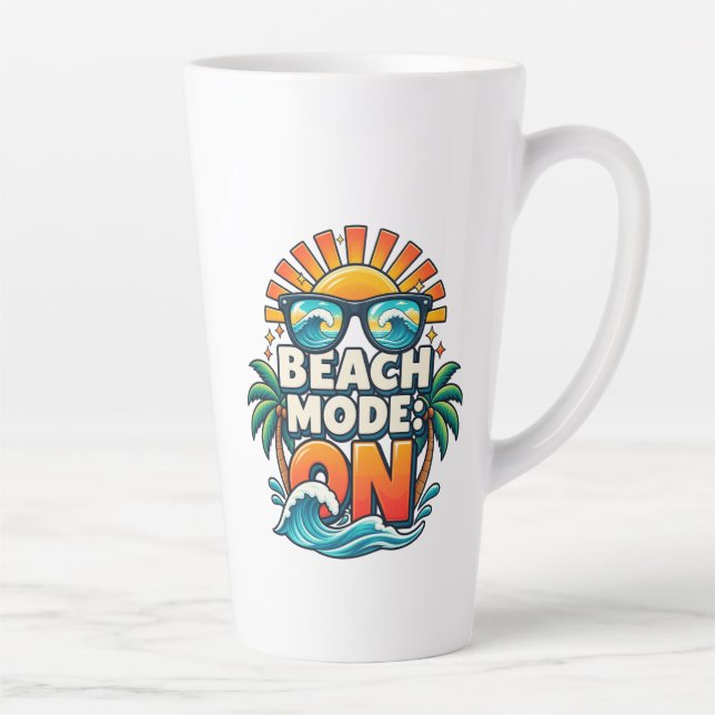 Taza De Café Latte Modo playa: listo (Derecha)