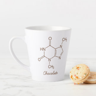 Taza De Café Latte Molécula de chocolate personalizada