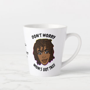 Taza De Café Latte MOM afroamericano cristiano