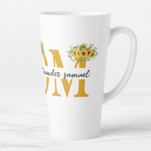 Taza De Café Latte MOM Latte Mug personalizado con nombres de niños