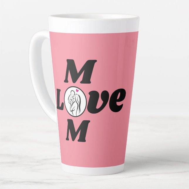Taza De Café Latte Mom love (Ángulo izquierdo)