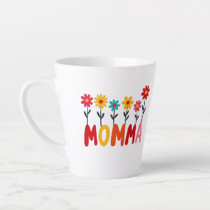 Taza De Café Latte MOMMA Bloom - Artes florales captadas por la mano