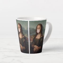 Taza De Café Latte Mona Lisa chicle rosa