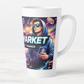 Taza De Café Latte Moneda Criptográfica