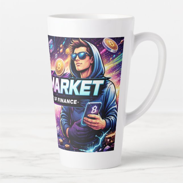 Taza De Café Latte Moneda Criptográfica (Derecha)
