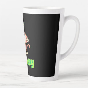 Taza De Café Latte Monkey Banana