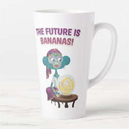Taza De Café Latte Mono adivino de la suerte