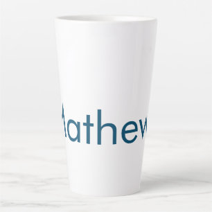 Taza De Café Latte monograma de letra inicial simple añade tu nombre