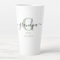 Monograma de letra script elegante abuelo plata ve