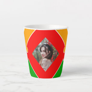 Taza De Café Latte Monograma de letra X rompecabezas