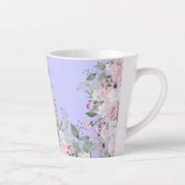 Taza De Café Latte Monograma Frasco de Perfume Púrpura Moda de Bonito