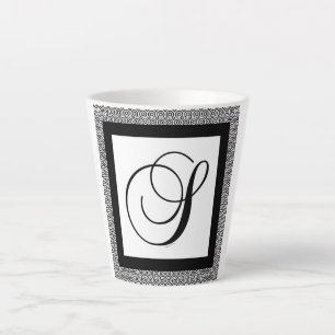 TAZA DE CAFÉ LATTE MONOGRAMA INICIAL