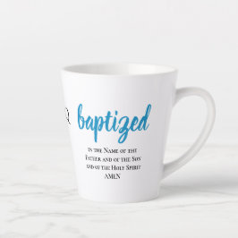 Taza De Café Latte Monograma personalizado BAPTIZADO
