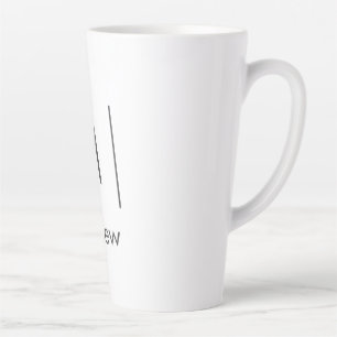 Taza De Café Latte Monograma simple y elegante para padrino de boda c