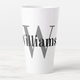 Taza De Café Latte Monogramado