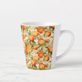 Taza De Café Latte Monogramed Summertime Peaches