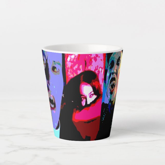 Taza De Café Latte Monster Moviethon Vampire Triptych (Anverso)