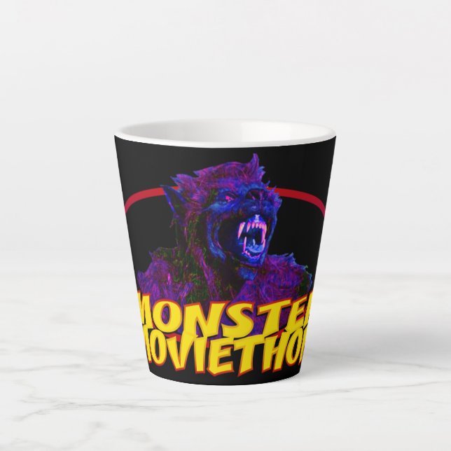 Taza De Café Latte Monster Moviethon Werewolf Frenzy Latte Mug (Anverso)