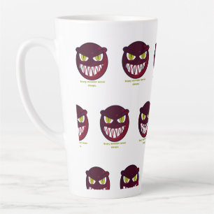 Taza De Café Latte Monstruo aterrador nunca duerme