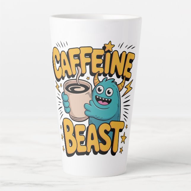 Taza De Café Latte Monstruo del café (Anverso)