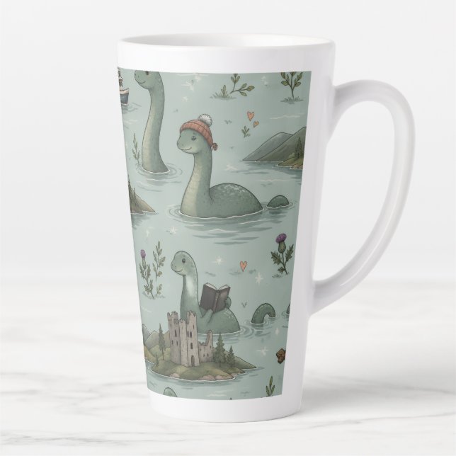 Taza De Café Latte Monstruo del Lago Ness  (Derecha)