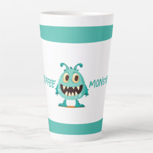 Taza De Café Latte Monstruo/Extranjero/Personalizado/Azul