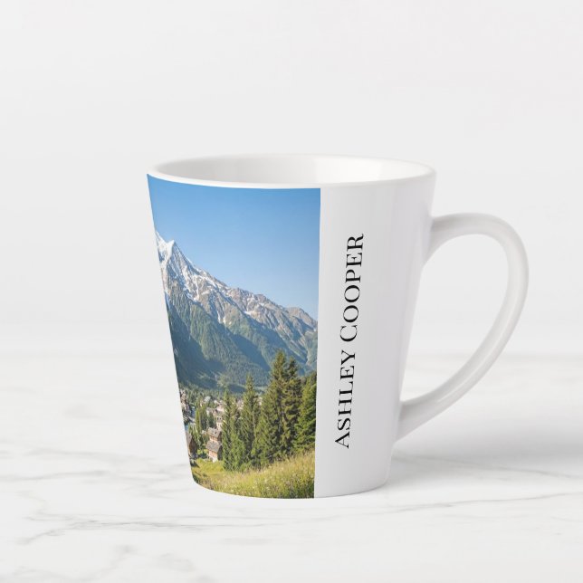 Taza De Café Latte Mont Blanc French Alps Chamonix Custom (Derecha)