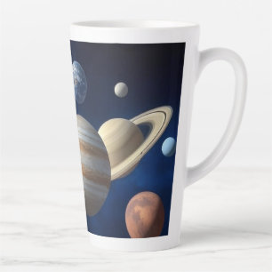 Taza De Café Latte Montaje del sistema solar