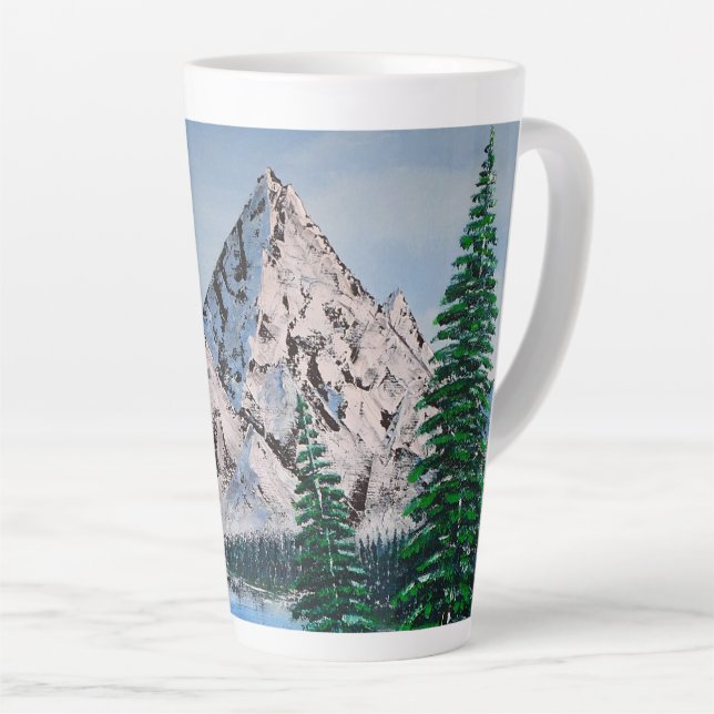 Taza De Café Latte Montaña fría (Ángulo derecho)