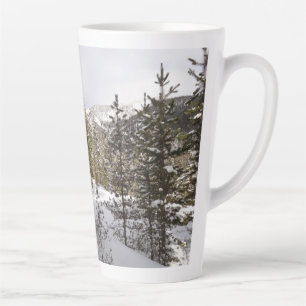 Taza De Café Latte Montaña nevada de invierno en Montana
