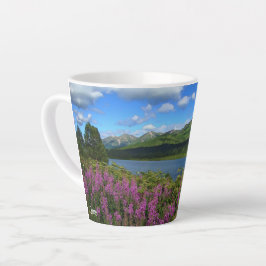 Taza De Café Latte Montañas Chugach - Taza de Latte