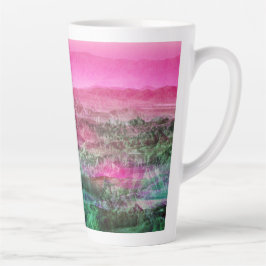 Taza De Café Latte Montañas del desierto